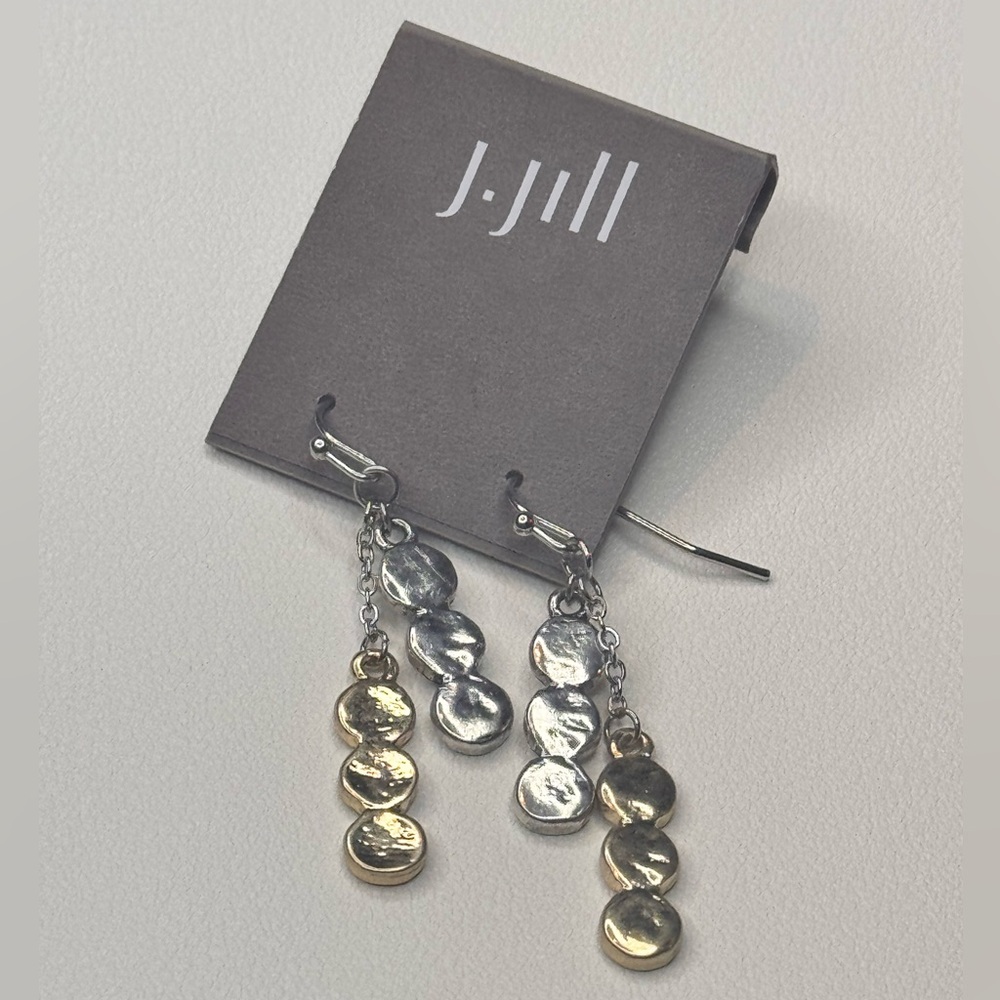 J. Jill Modern Gold and Silver Geometric Earrings